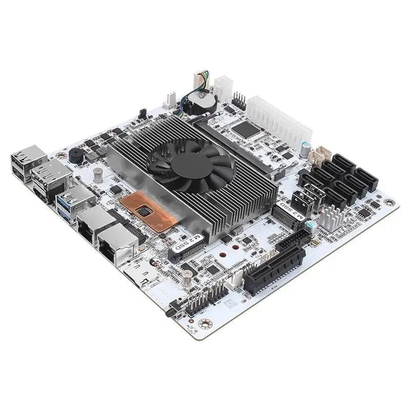 NAS Motherboard 8-Bay with i5-8265U ES, 8 SATA, Dual M.2, DDR4 for Home Storage