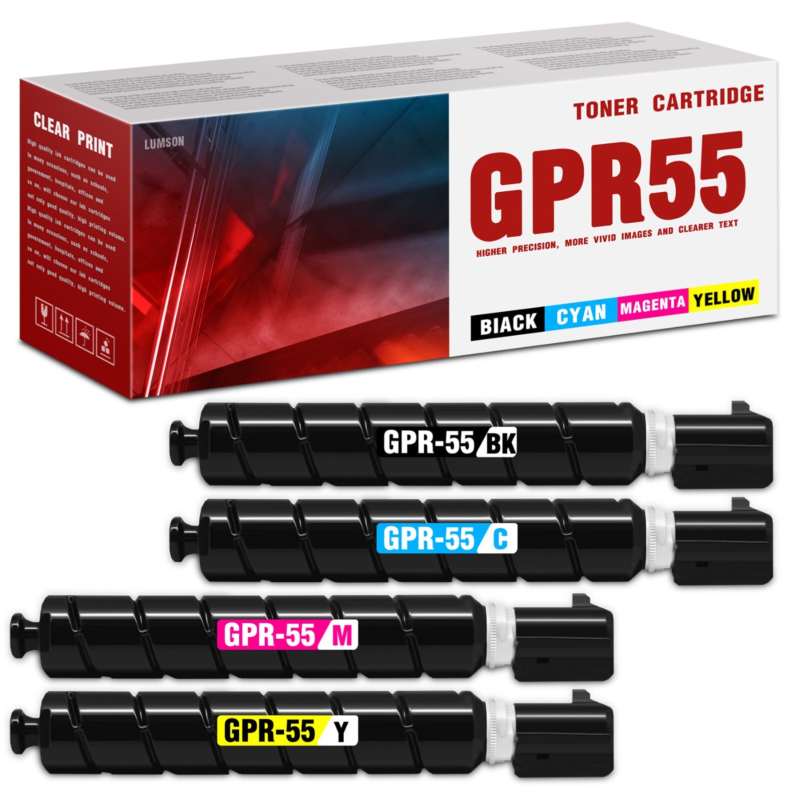GPR-55 Compatible High Yield  Toner For ImageRunner C5540i C5550i C5560i 4Pack