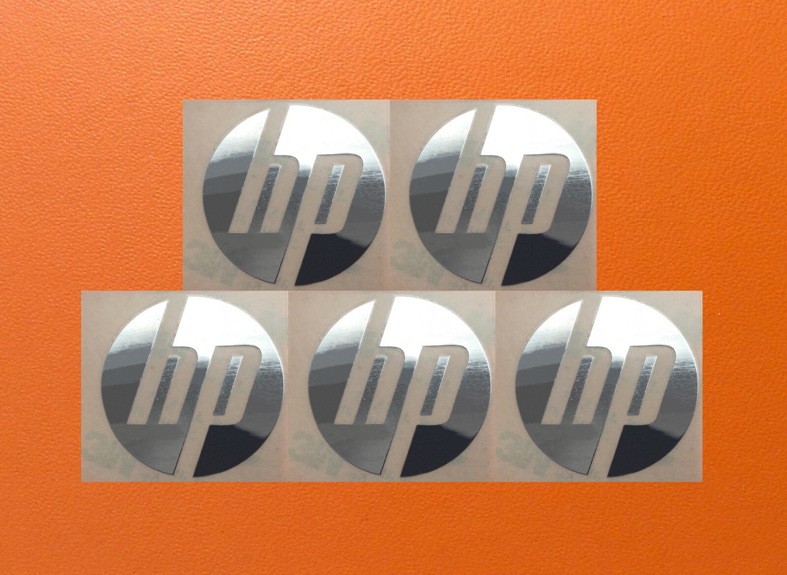 5 pcs Sticker for HP Skylake Silver Chrome Color Logo Decal Badge 40mm x 40mm