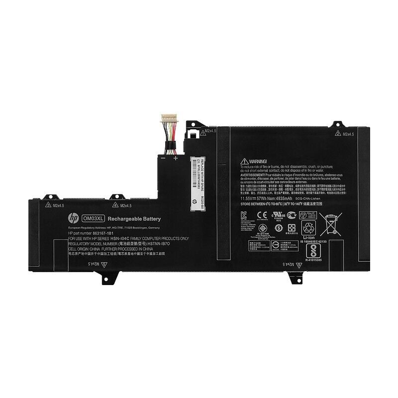 Genuine 57Wh 11.55V OM03XL Laptop Battery For HP EliteBook x360 1030 863280-855