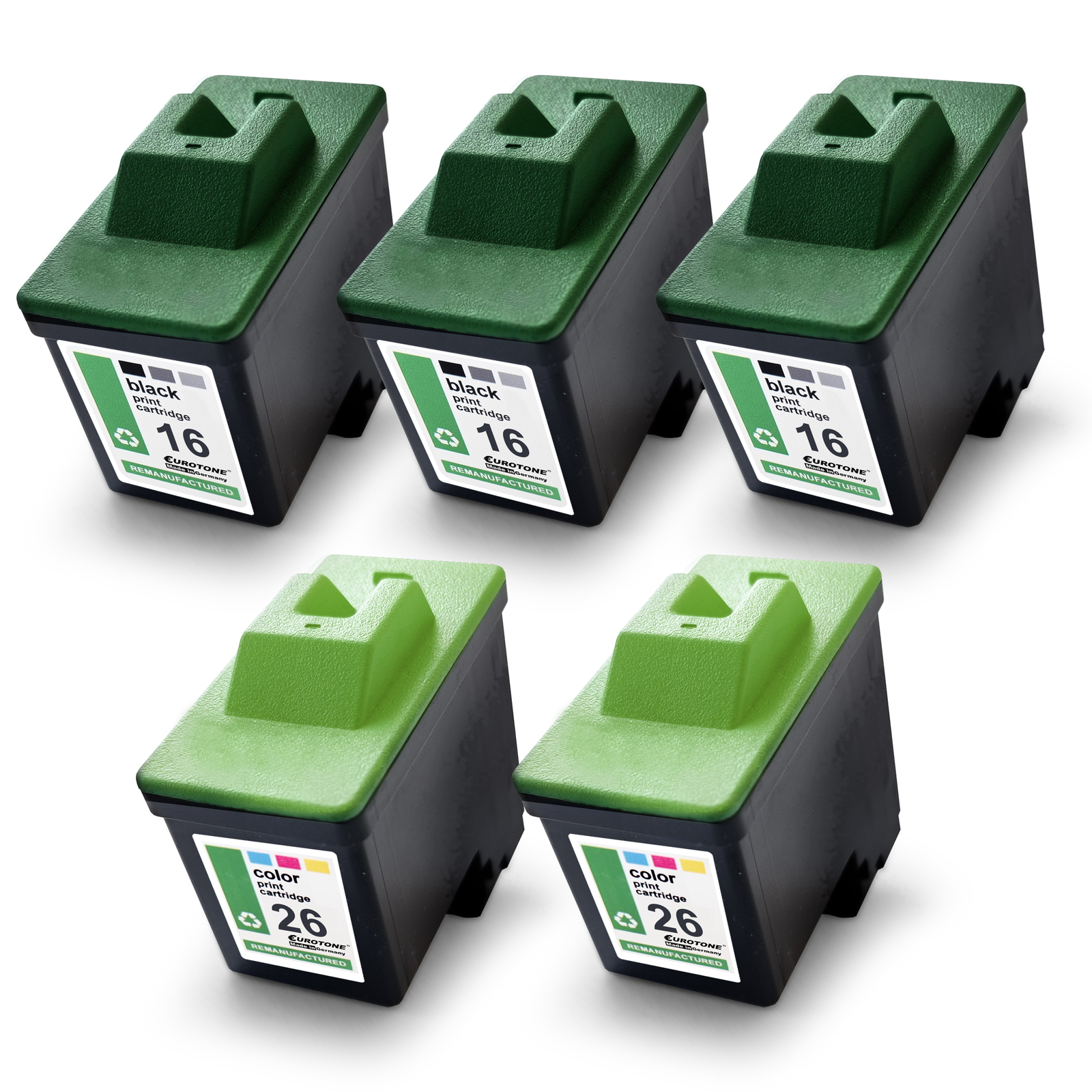 5x Eco Ink 3+2 Replaces Lexmark NO16 NO17 NO26 NO27 16+17 26+27