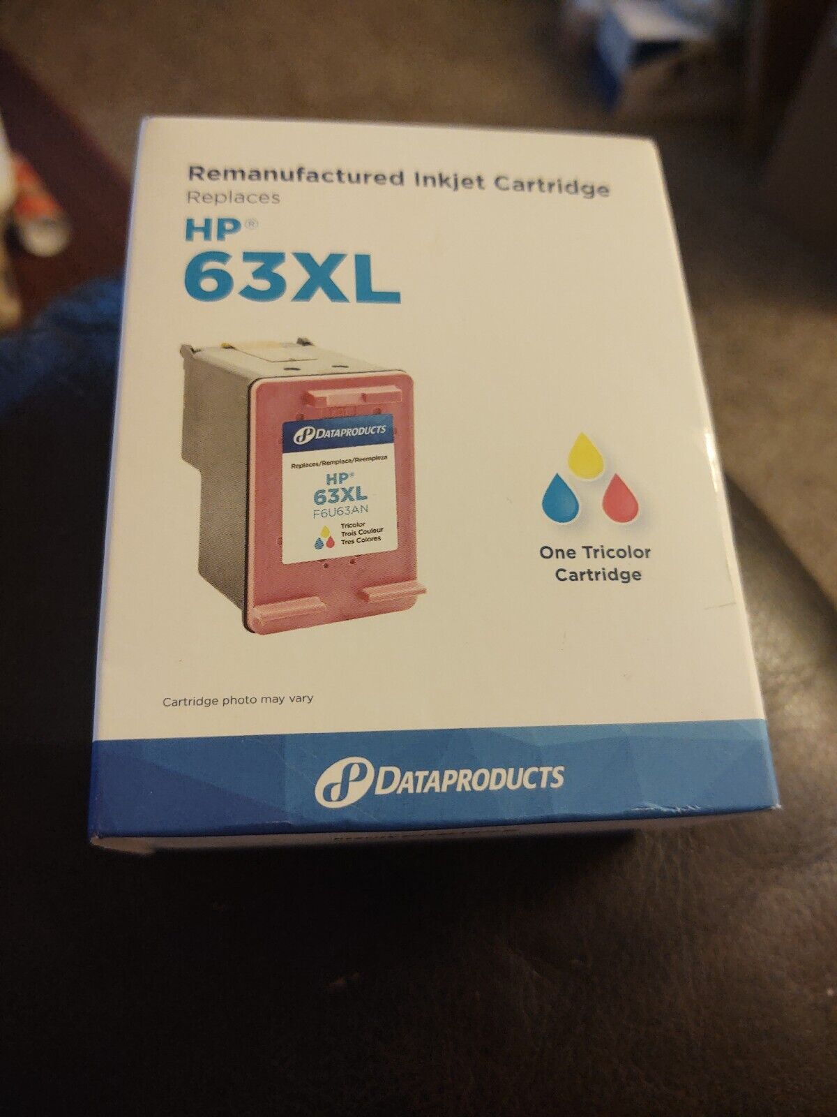 Dataproducts Remanufactured High Yield Tri-Color HP 63XL Ink Cartridge.