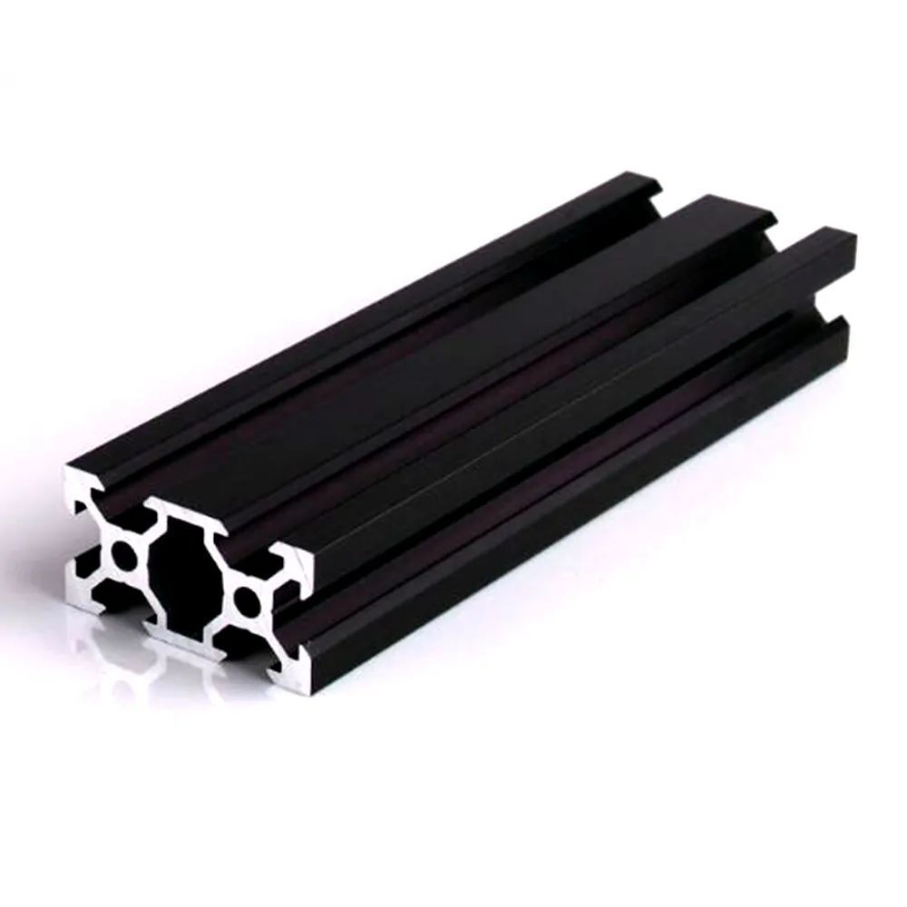 Black V Slot Profile Extrusion Linear Rail Anodized Aluminum 2040 for 3D Printer