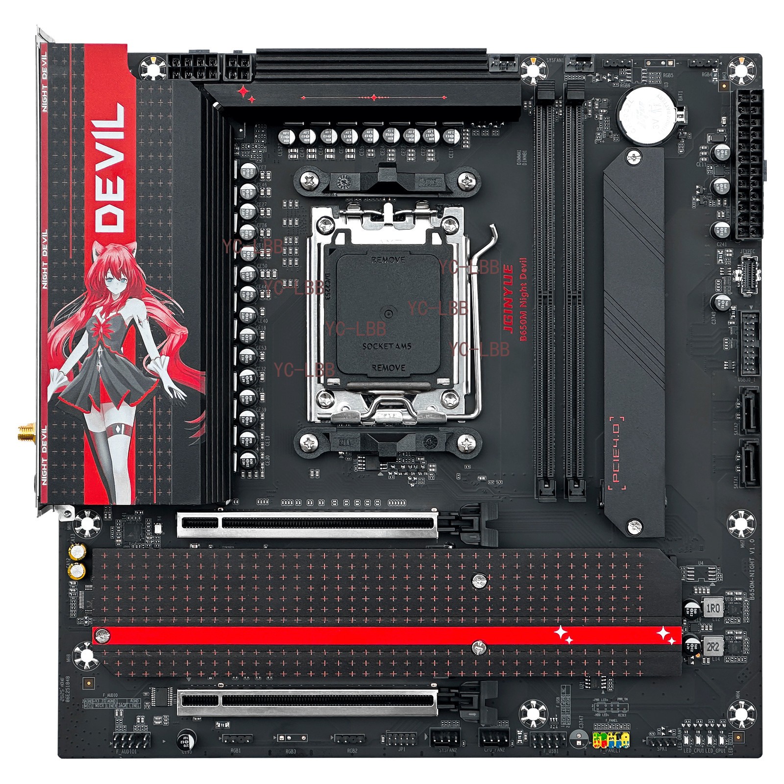 JGINYUE B650M Night Devil AM5 DDR5 Motherboard