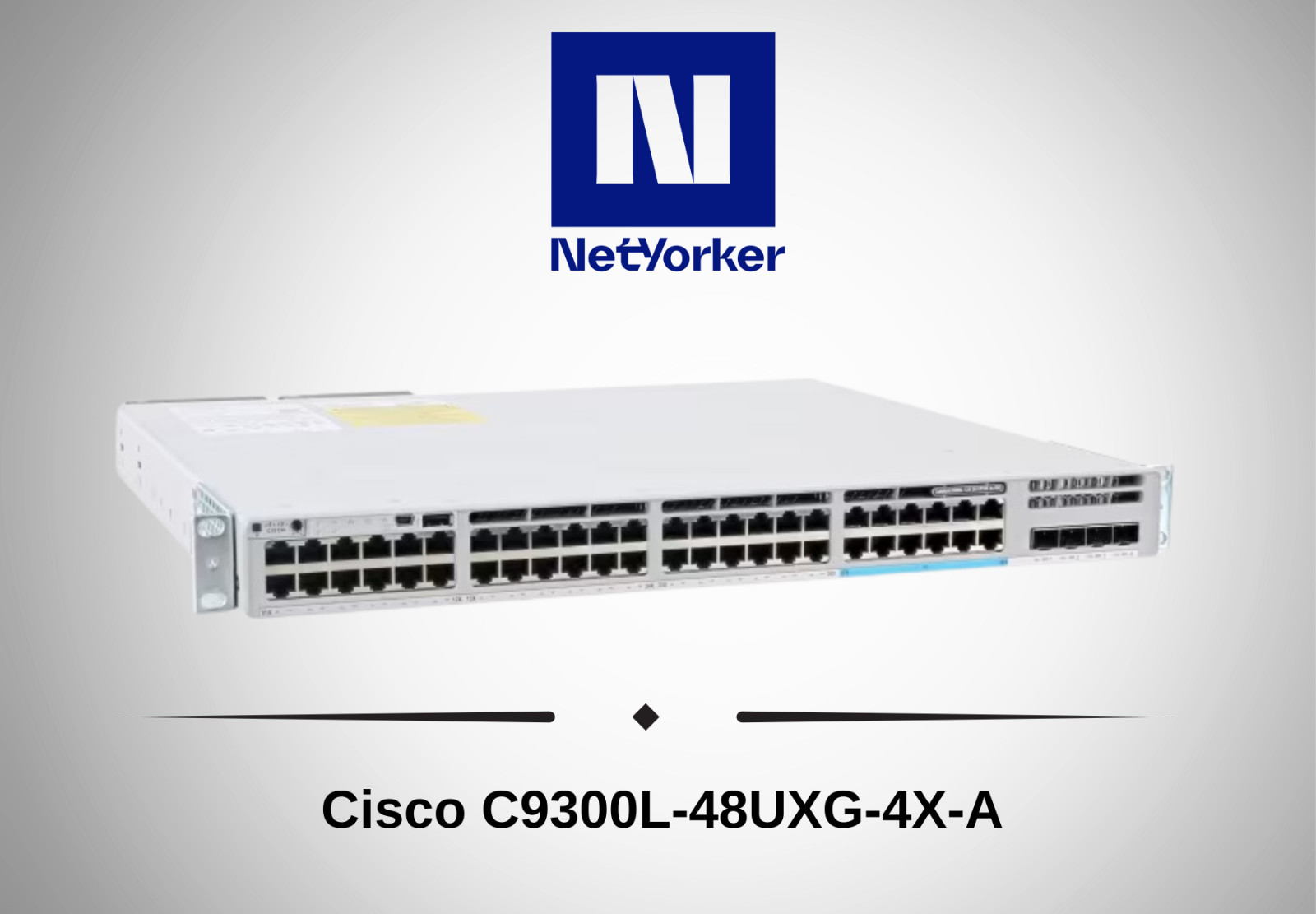 Cisco Catalyst 9300L C9300L-48UXG-4X-A  48 Port 12mGig UPOE 4x10Gb Uplink Switch