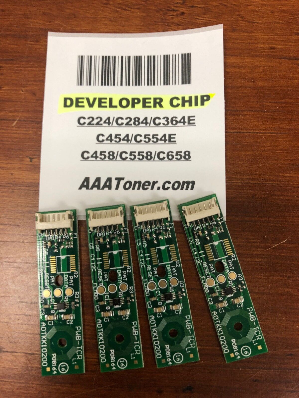4 x Developer Chip for Bizhub C224/C284/C364/C454/C554/C458/C558/C658 Refill