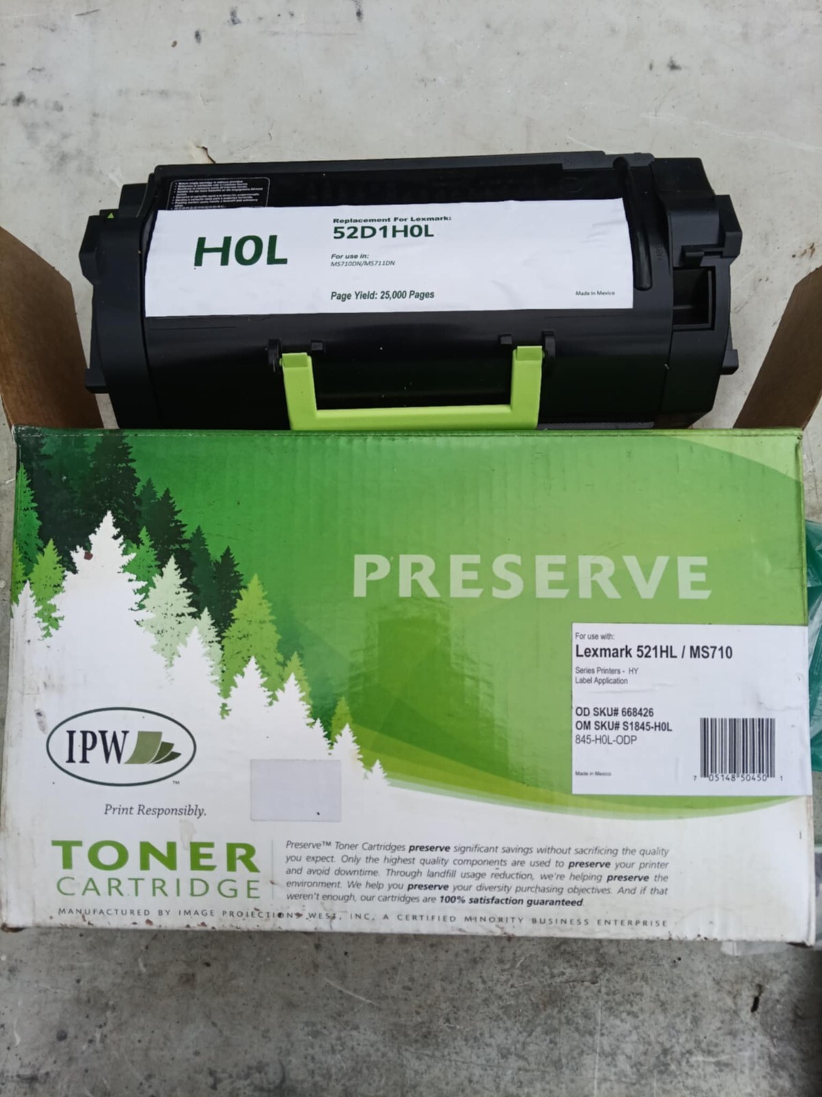 Lexmark™ 52D1H0L Black High Yield Toner Cartridge For Labels reman