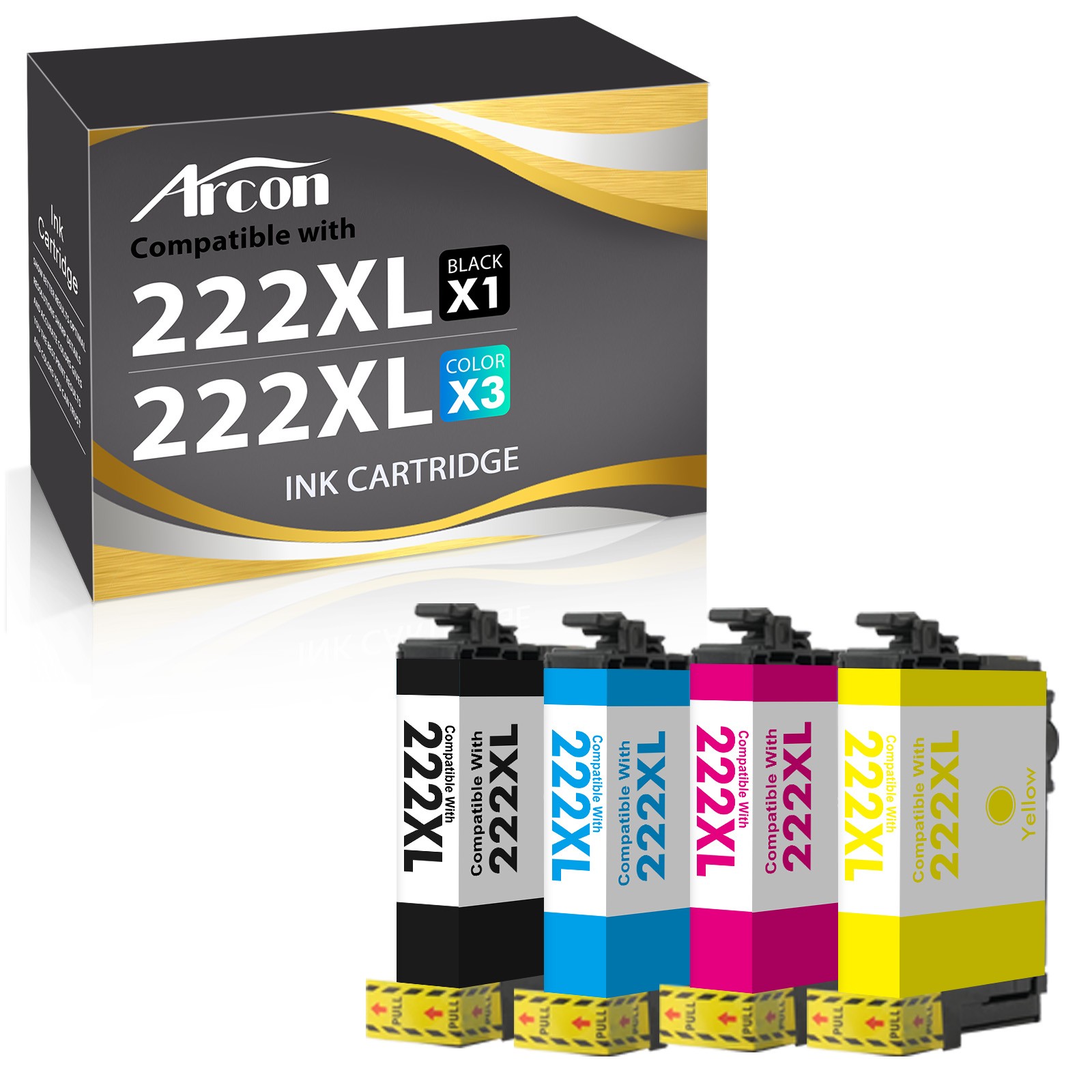 222XL Replacement Ink Cartridge for Epson 222 XL for Expression Home XP-5200 Lot