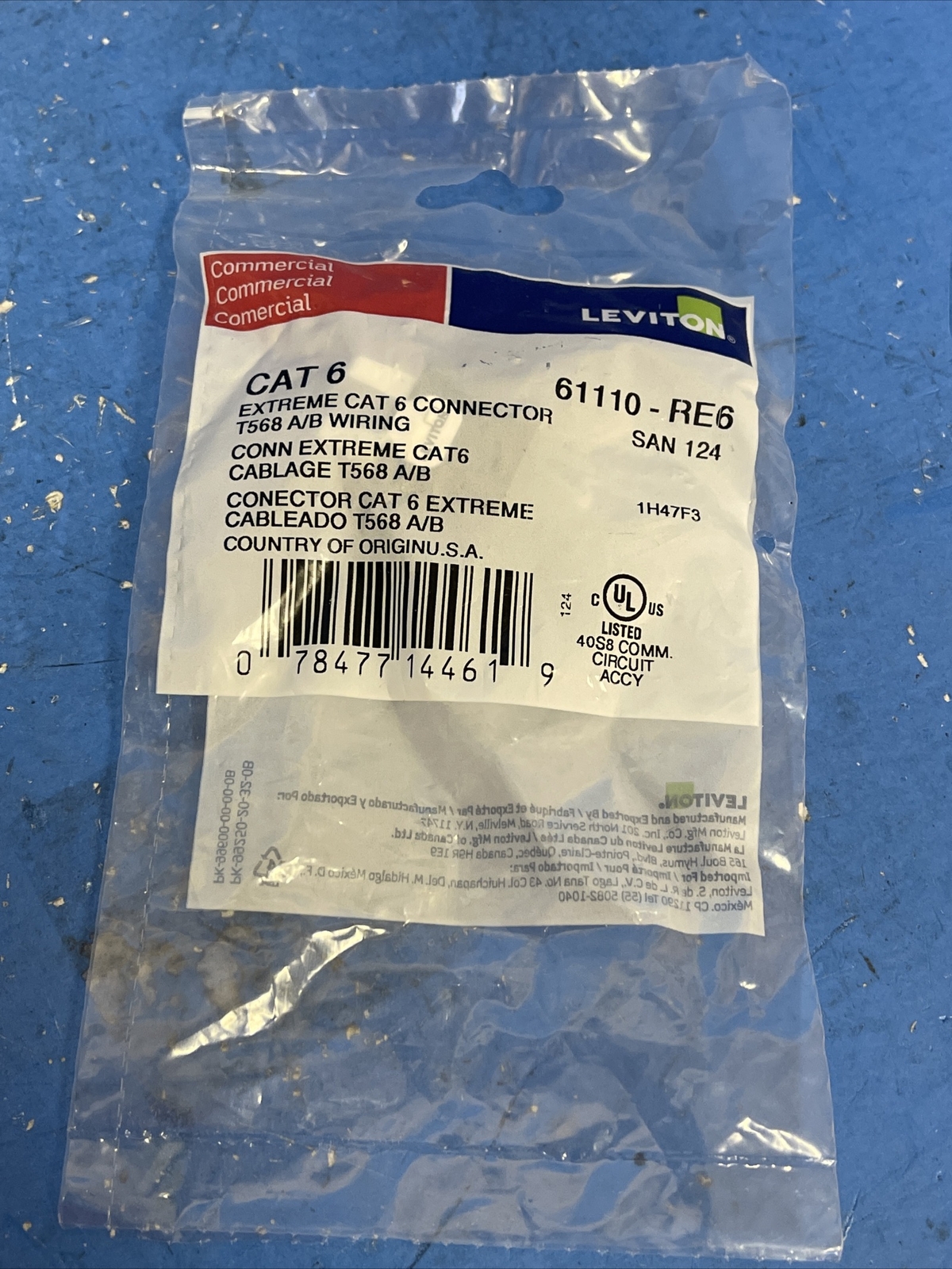 Leviton 61110RE6 eXtreme Cat 6 QuickPort Jack - Black
