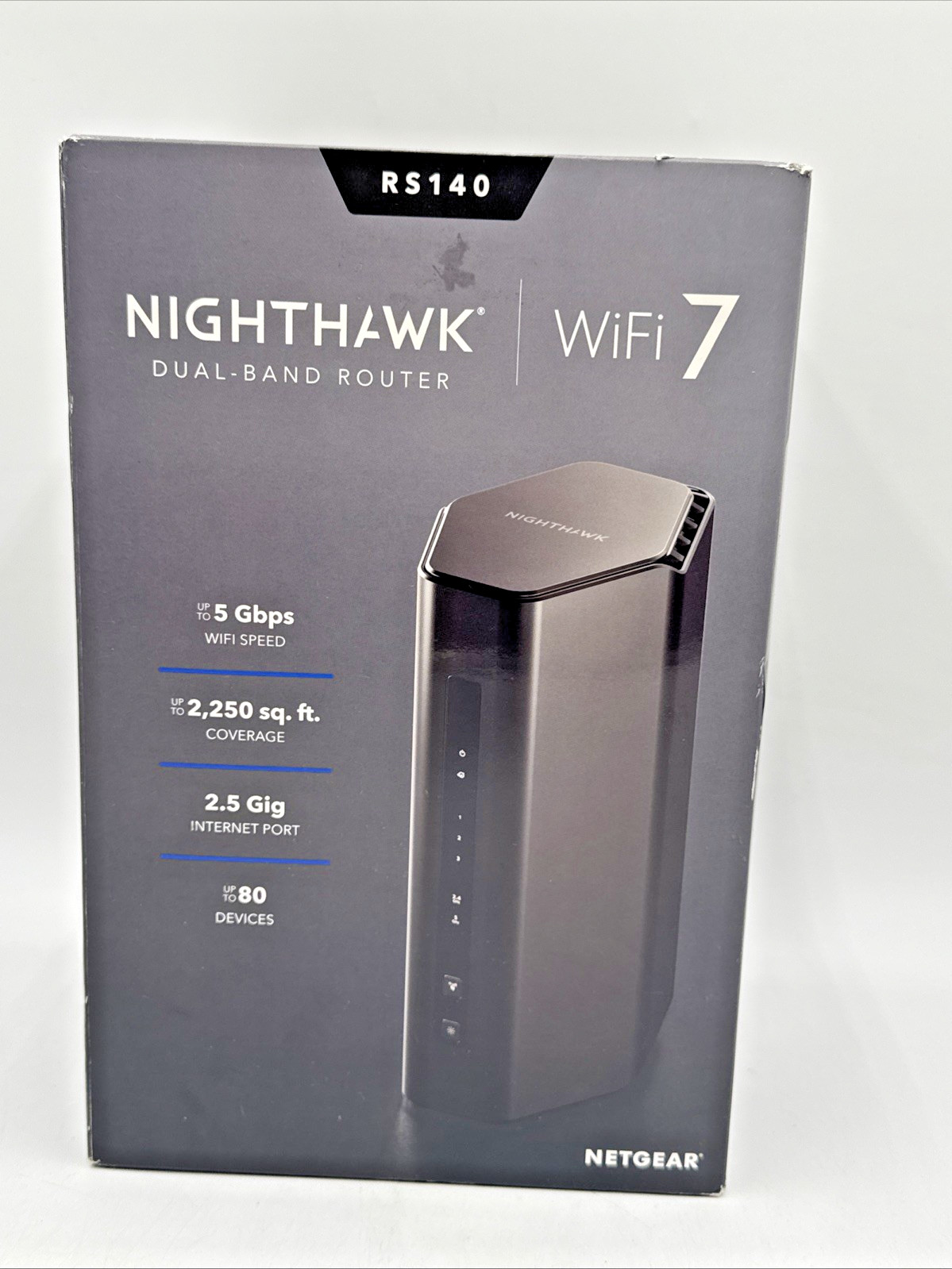 NETGEAR Nighthawk Dual-Band WiFi 7 Router (RS90) - 3.6Gbps Speed