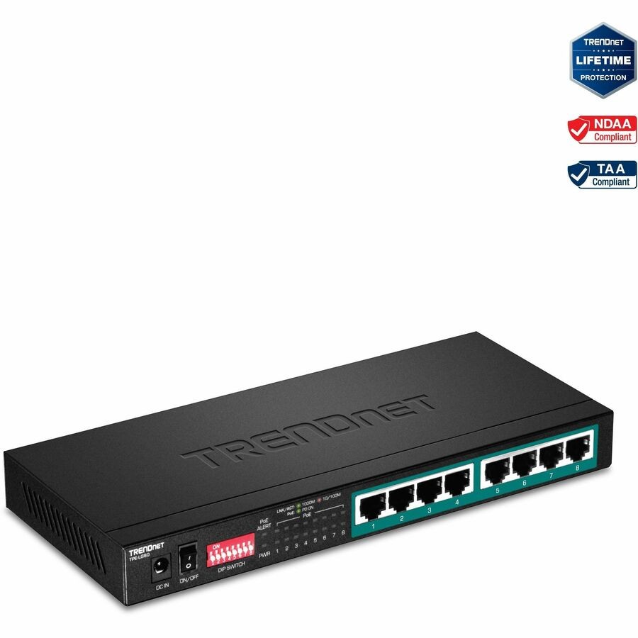 TRENDnet TPE-LG80 8-Port Gigabit PoE Ethernet Switch