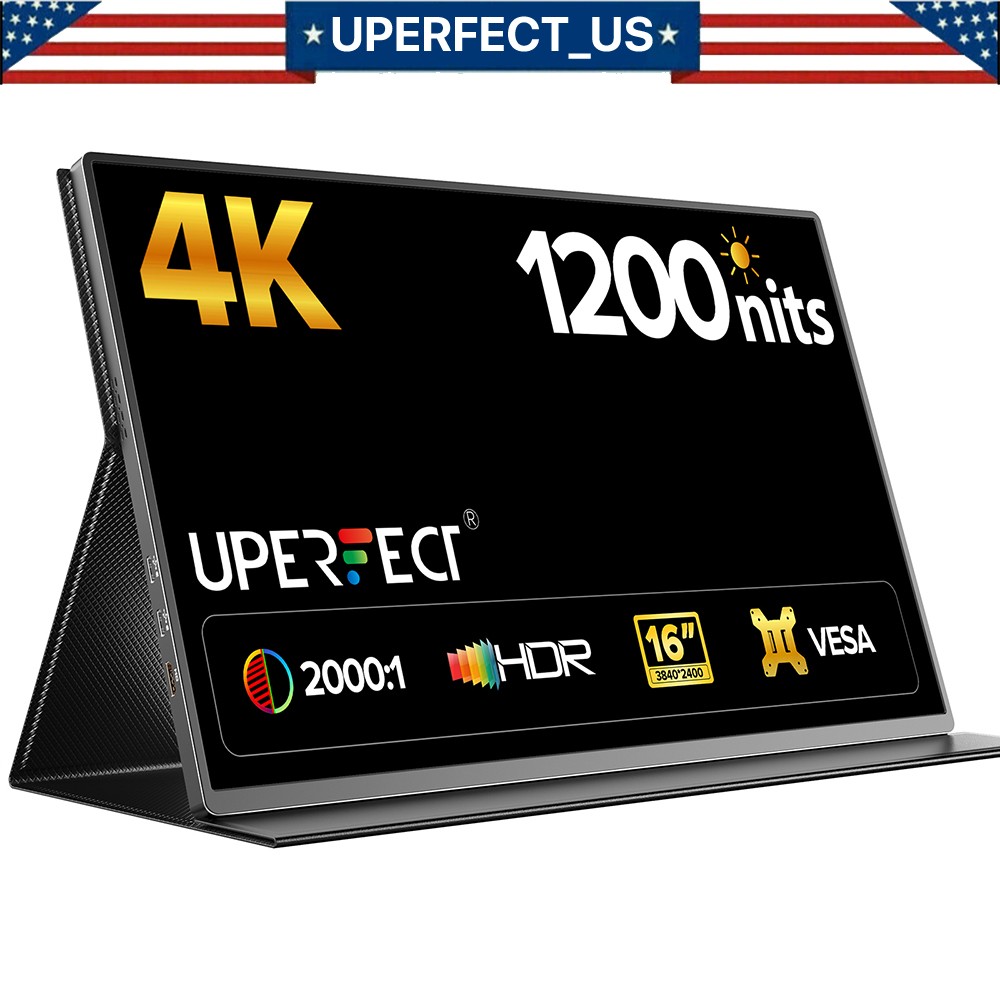 16" 4K Screen Portable Monitor Screen 3840*2400 16:10 HDR LCD Display for PS5 PC