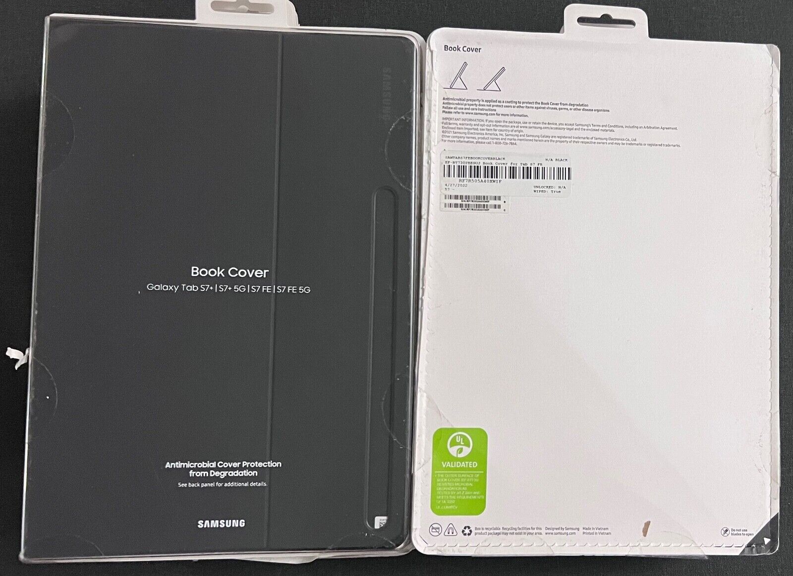 New Genuine Samsung Galaxy Tab S7+ S7 FE Book Cover Tablet Folio Case BT730