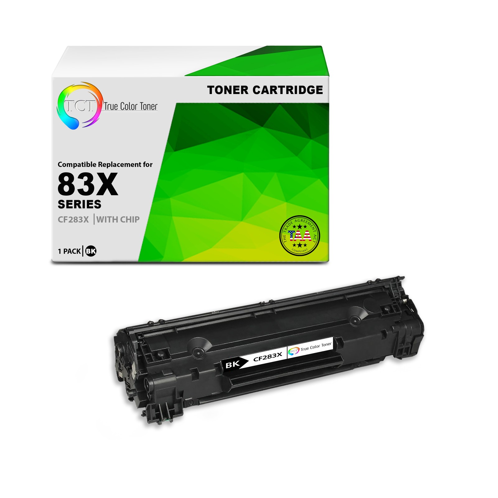 TCT CF283X TAA Compliant Toner Cartridge Replacement for HP CF283X - 83X