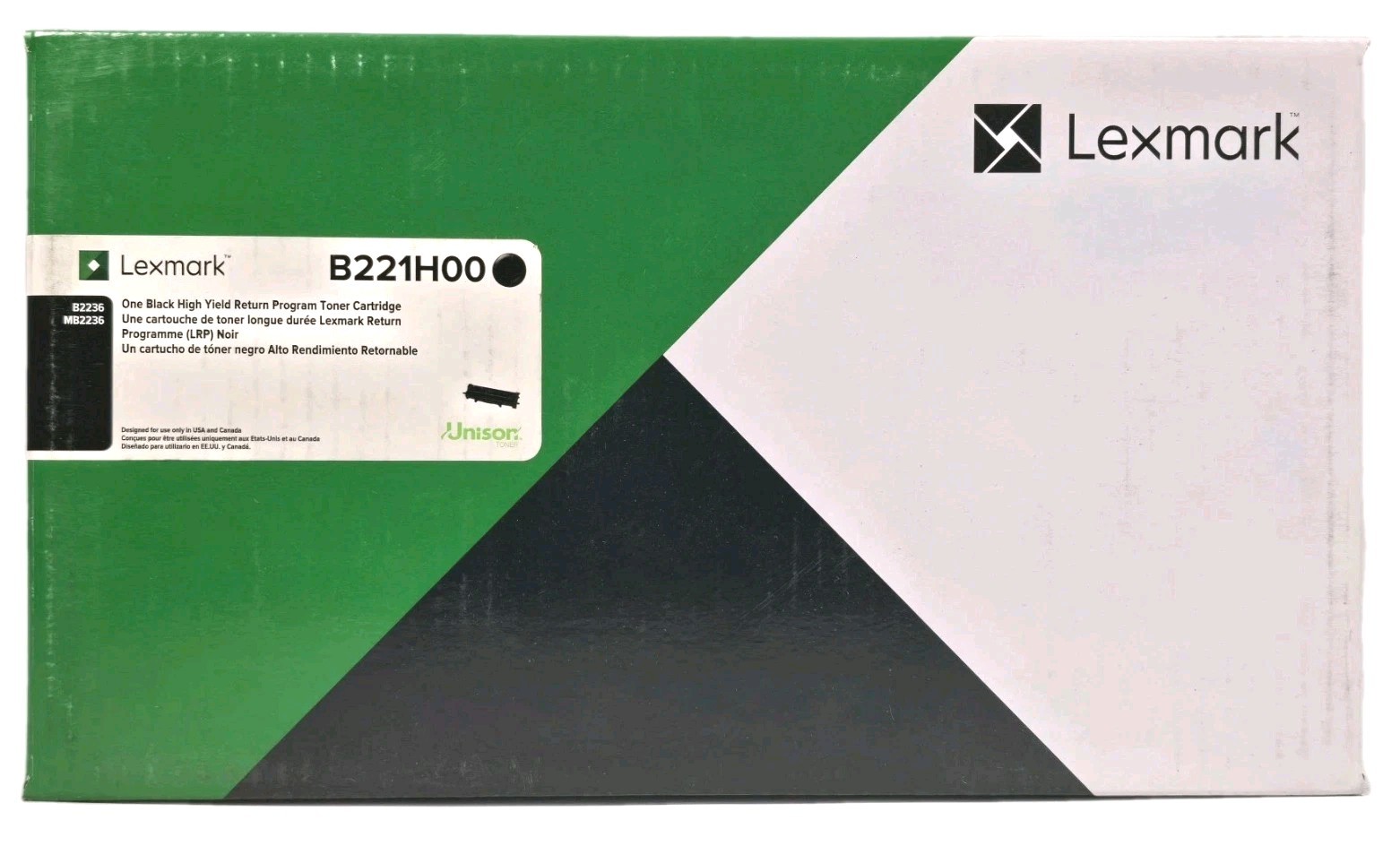 New Lexmark B221H00 High-Yield Return Program Toner 3000 Page-Yield Black