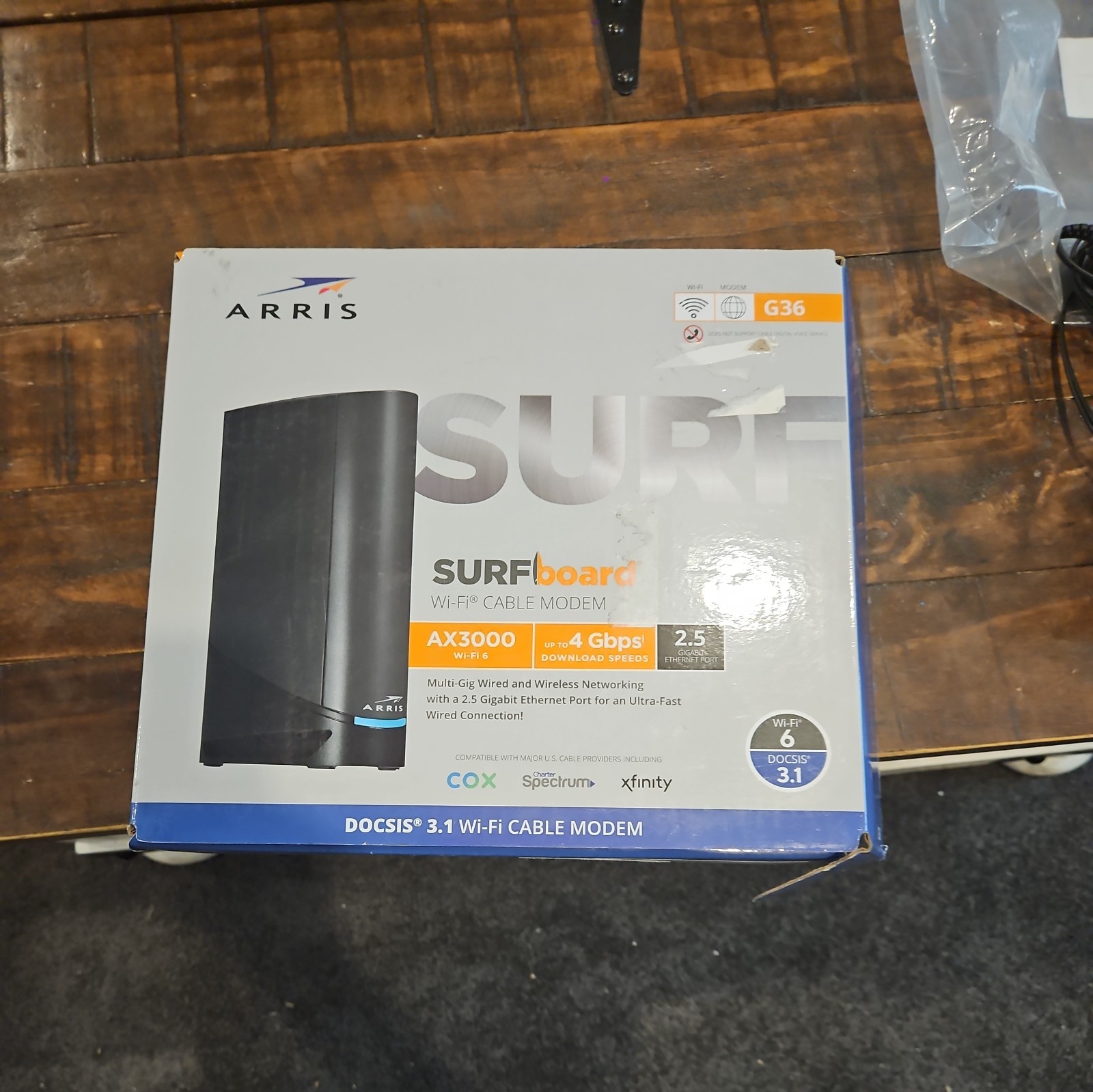 ARRIS SURFboard G36 DOCSIS 3.1 Wi-Fi 6 Cable Modem - Black