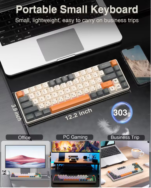 60% Wired Gaming Mechanical Keyboard RGB Backlit Ultra Compact Mini Layout (New)