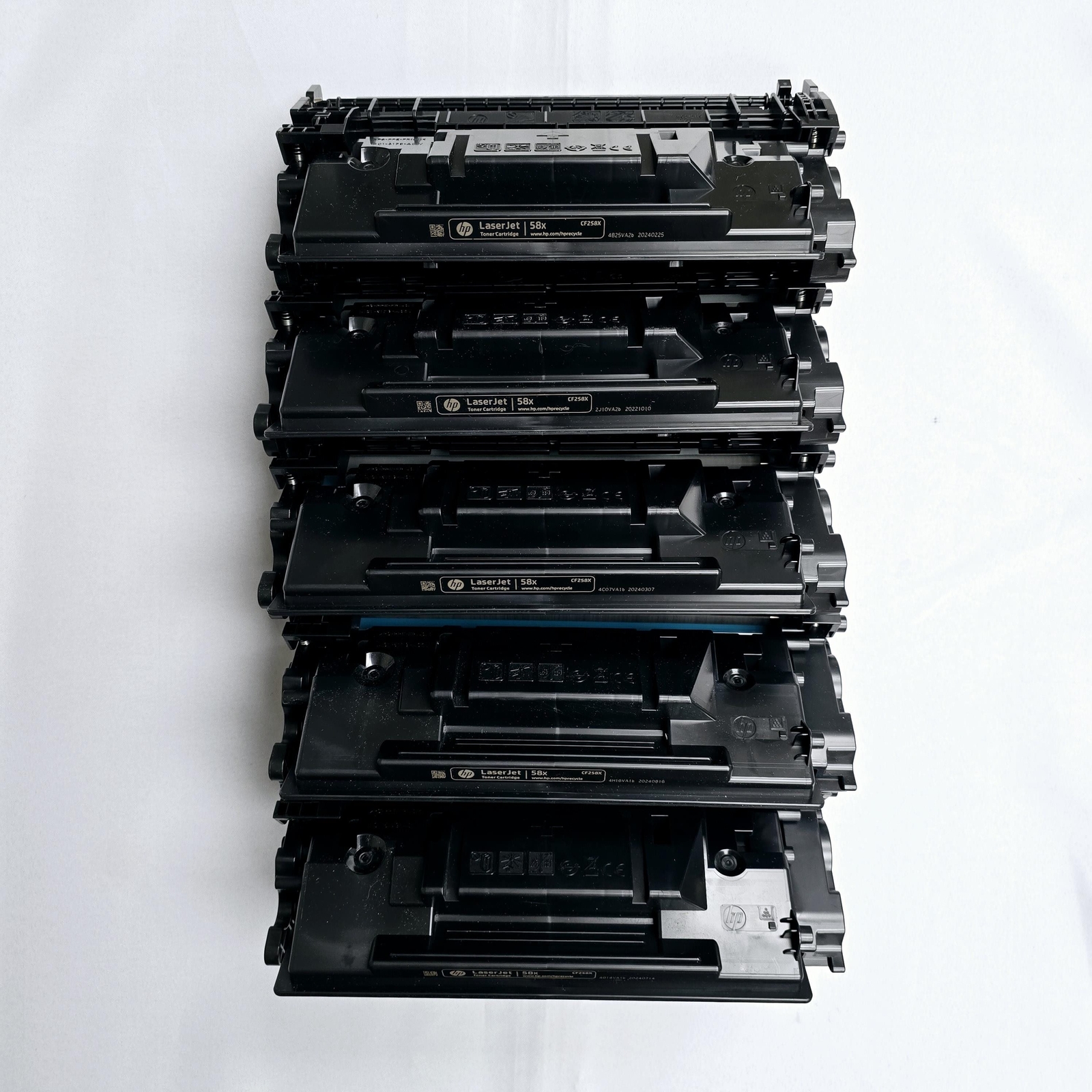 5 Genuine Empty Virgin HP 58X Laser Toner Cartridges CF258X OEM Chip