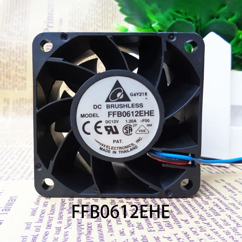 New Delta Long-Lifespan Server cooling fan 12VDC 1.2A 60*38mm 3-line FFB0612EHE