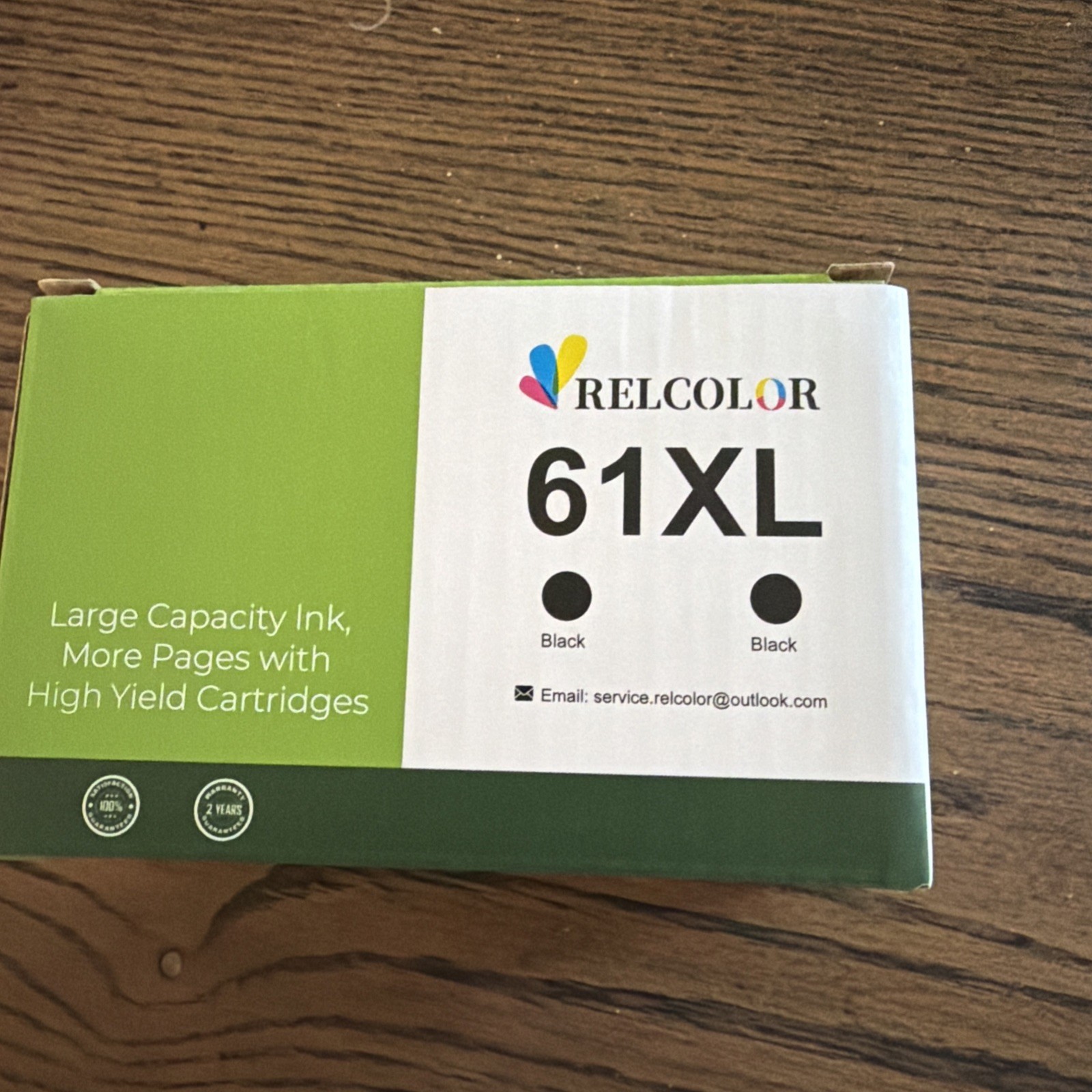 Relcolor 61XL Black Ink Cartridge 2 Pack