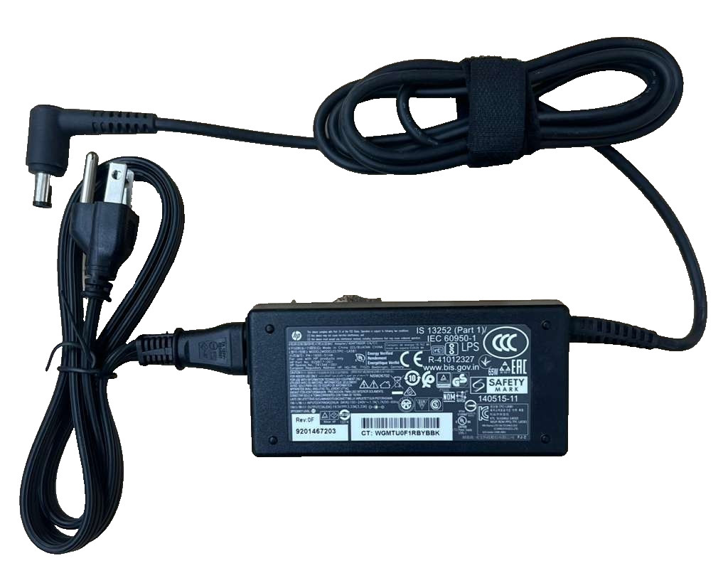 Lot HP 65W 7.4mm L Shape Laptop Charger Smart Pin Power Adapter Replacement Cord