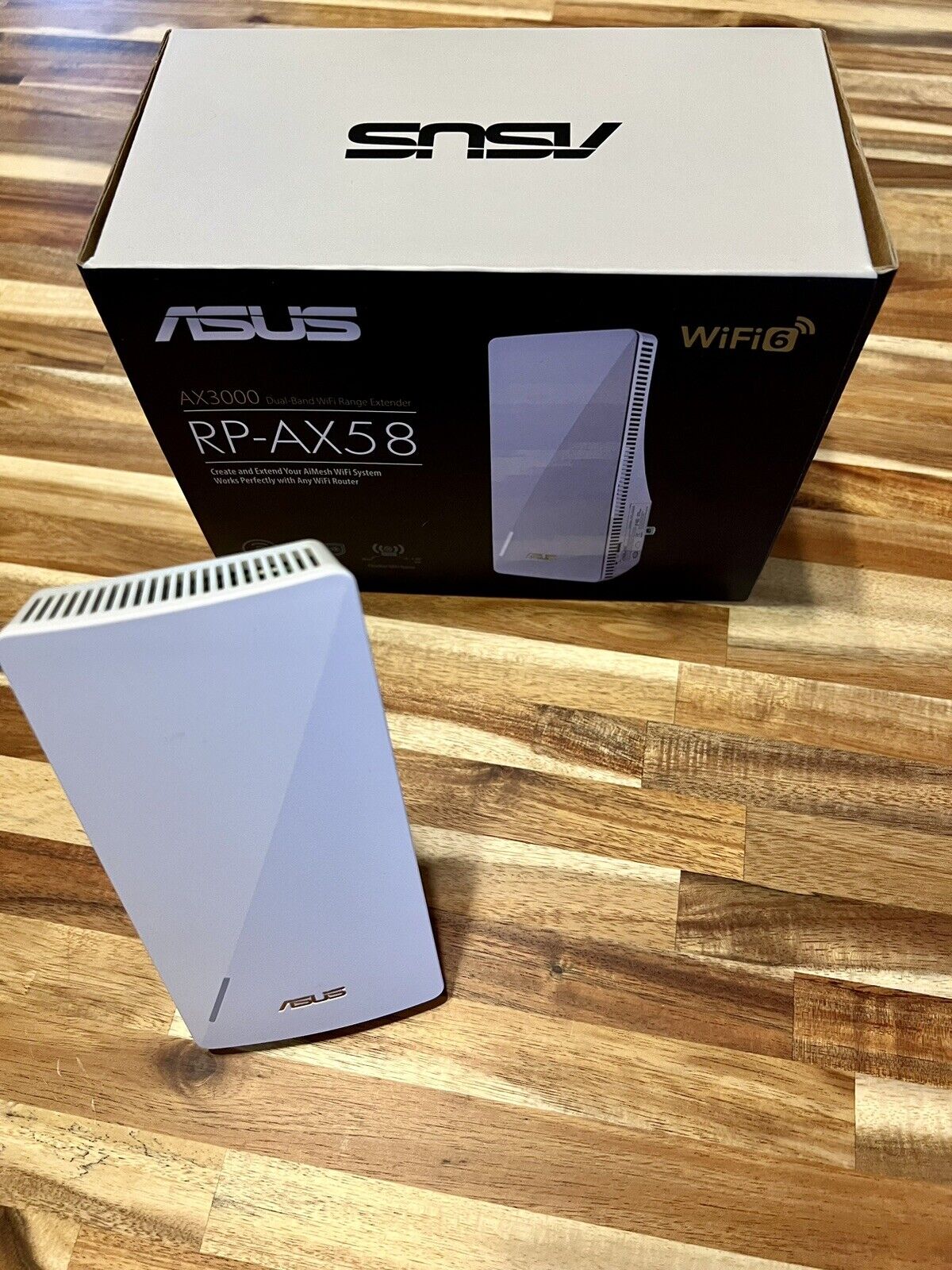 ASUS RP-AX58 AX3000 Dual-band WiFi 6 (802.11ax) Range Extender/AiMesh Extender