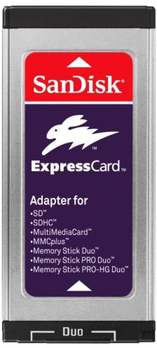 SanDisk ExpressCard Reader/Writer SD SDHC MS Memory Stick Duo MacBook Pro/PC NEW
