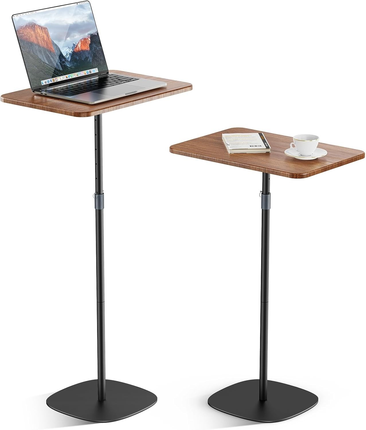 Portable Laptop Floor Stand, Bedside/Sofa Table with Height Adjustable 18''~48''