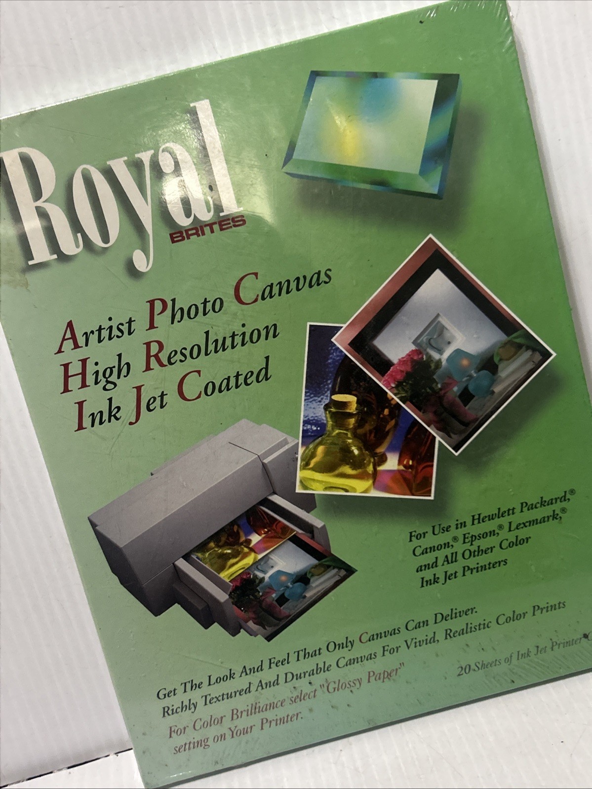 Royal Brites Premium Artist Photo Canvas High Resolution Ink Jet Coated 20 Sheet