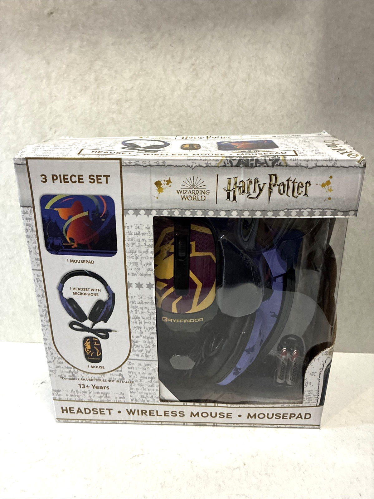 Harry Potter Headsets w Microphone Wireless Mouse & Mouse Pad Tech Bundle