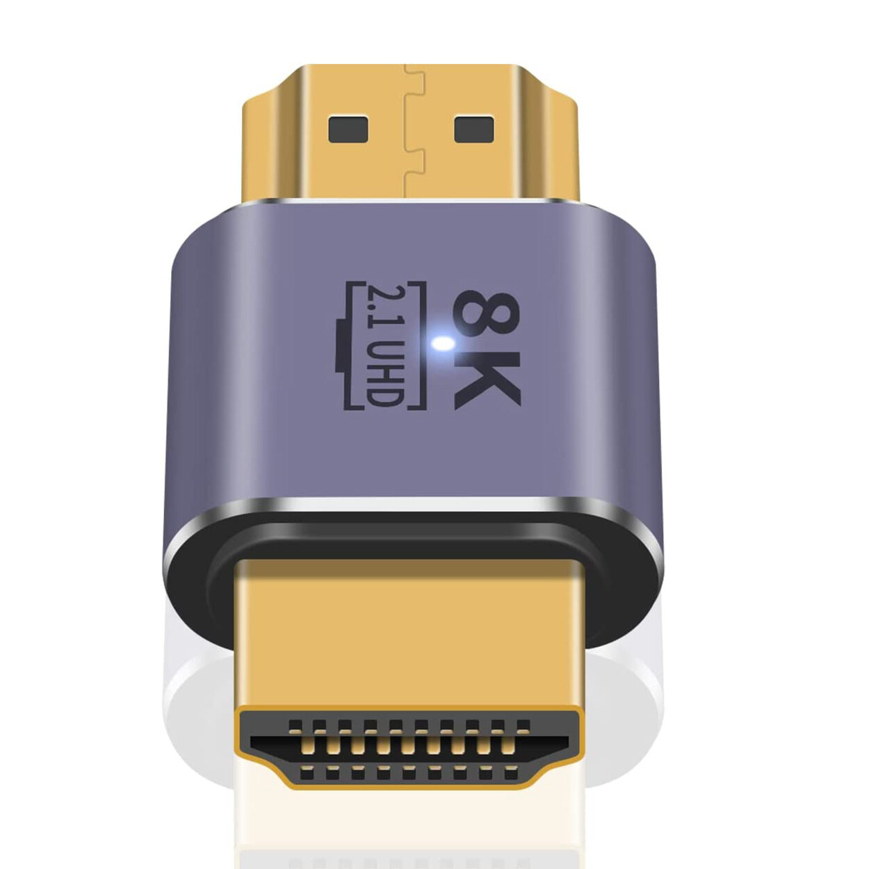 HDMI 2.1 Male to Male Adapter 8K 4K 48Gbps UHD Connector Extender with LED Light