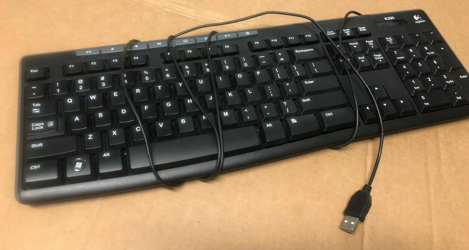 Genuine and Ergonomic Logitech K120 K200 Wired USB Keyboard, soft, Sleek Design