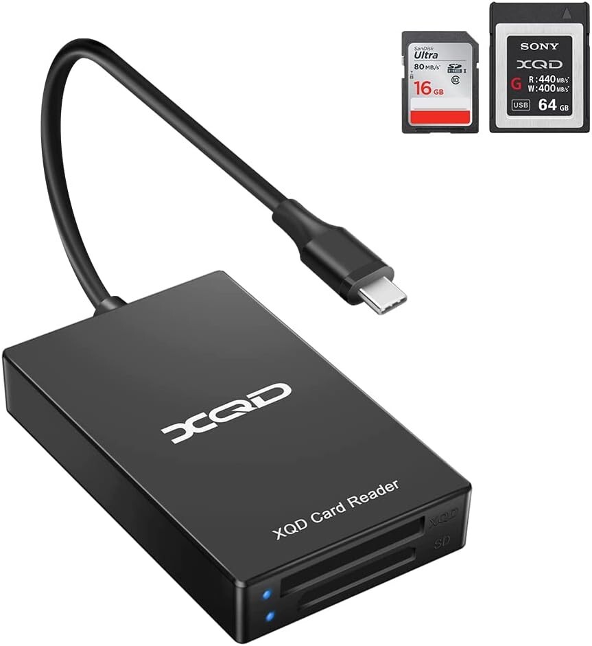 USB 3.0 XQD/SD 2 in 1 Card Reader, Sony XQD Memory Card Reader 5Gpbs Super Speed