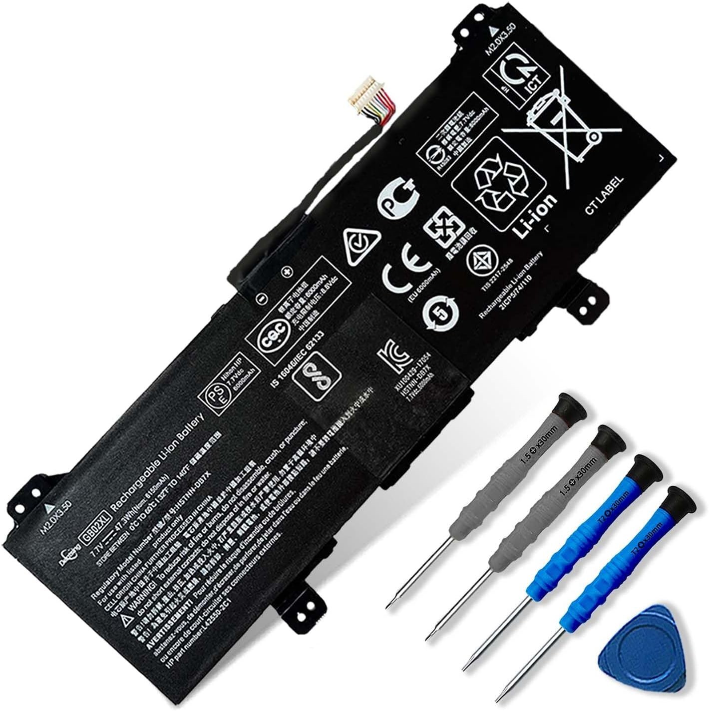 47.3Wh GB02XL GM02XL Laptop Battery Compatible with HP ChromeBook 14 DB0051CL