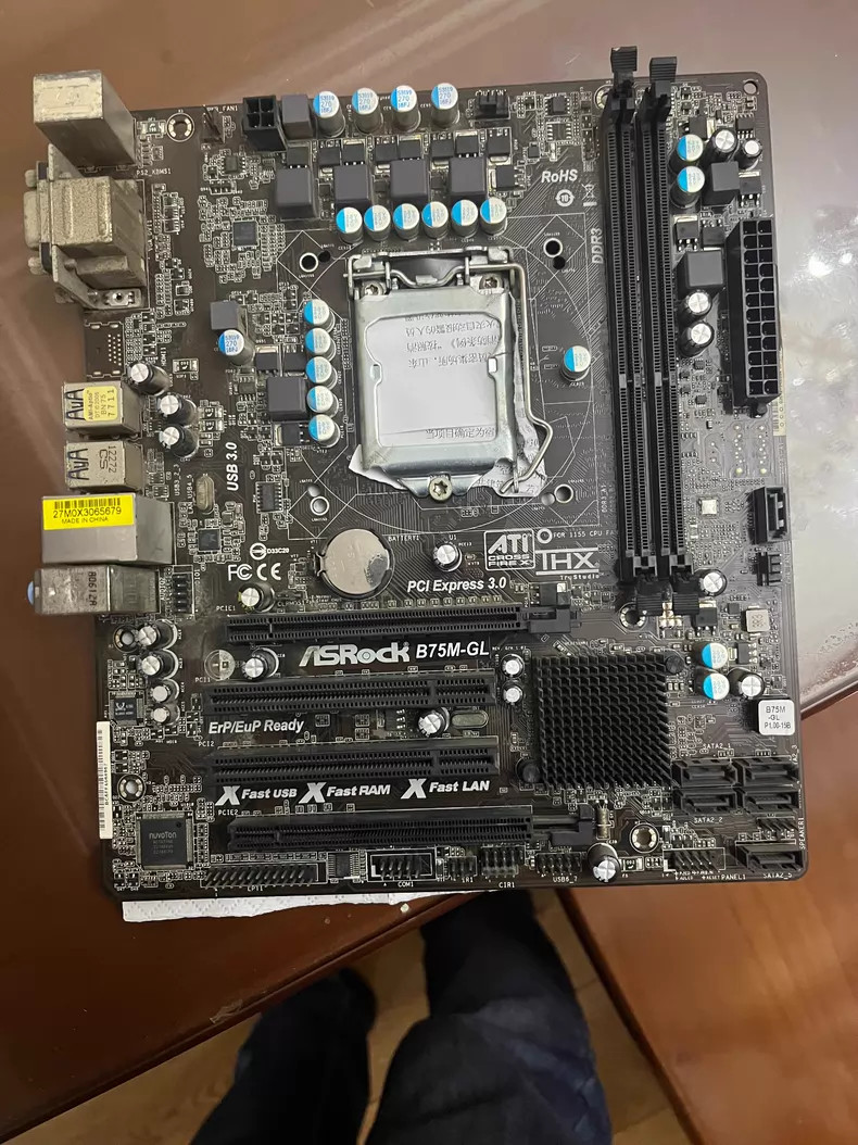 For ASRock B75M-GL Intel B75 Motherboard LGA 1155 DDR3 DVI USB3.0 M-ATX