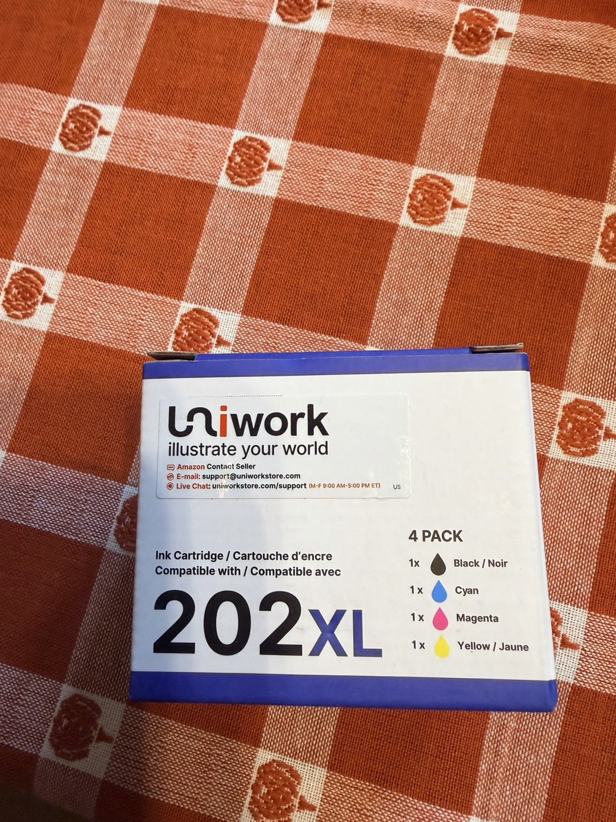 Uniwork Ink Cartridge for Epson 202XL four pack – black/cyan/magenta/yellow
