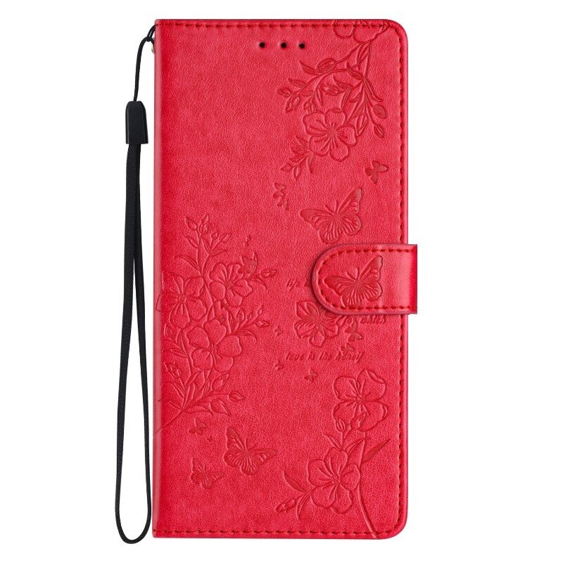 Butterfly Flower Wallet Cover Case for Motorola Edge 60 70 G55 G75 G15 G05 E15