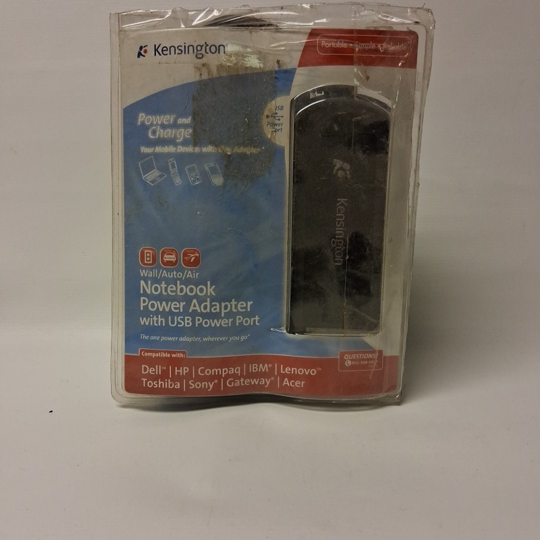 Kensington Wall/Auto/Air Universal Notebook Power Adapter with USB Port....W9S3