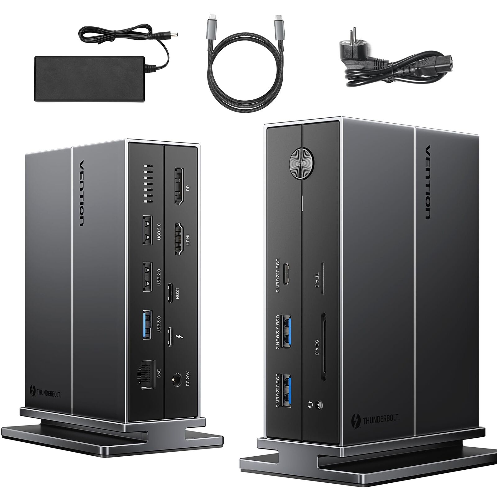 Thunderbolt 4 Docking Station Triple Monitor with 135W Power Adapter, 8K/4K D...