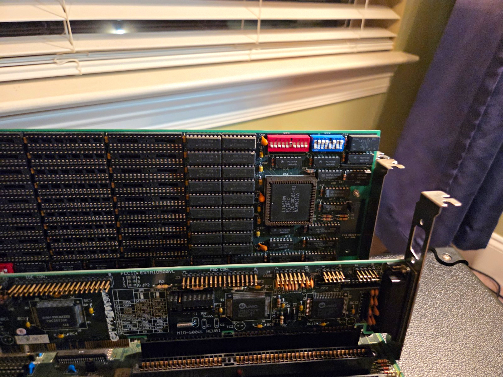 Vintage 286 AT Motherboard Bundle VLSI Chipset+ SIMM RAM + DFI ISA Multi-I/O Crd
