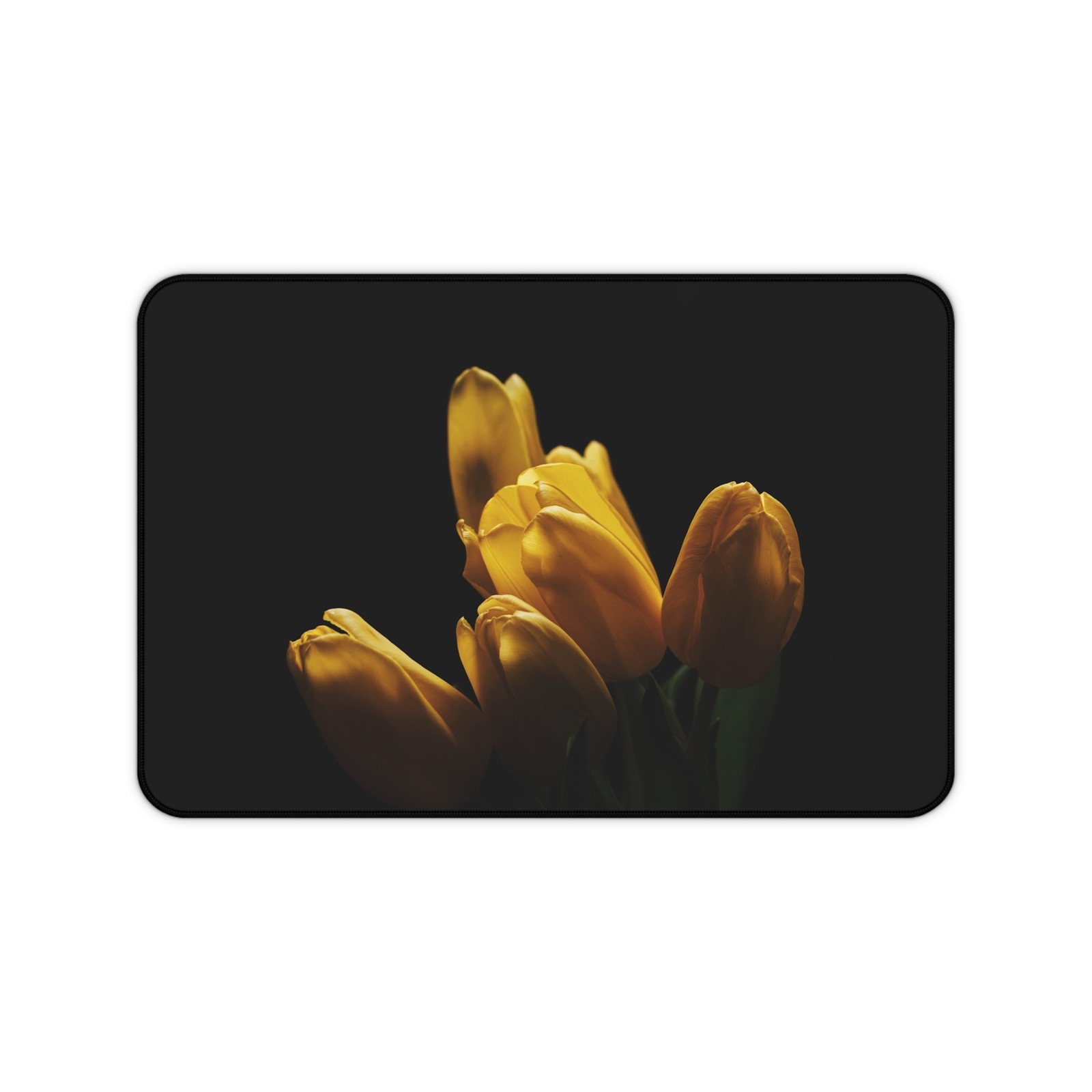 Yellow Tulip Bouquet Desk Mat | Floral Mouse Pad