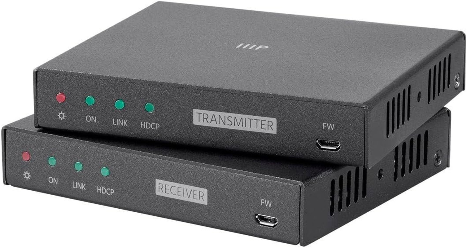 4K Hdbaset Extender, 4K at 100 Meters (328 Feet) USB KVM, over Cat5E/Cat6, HDCP 