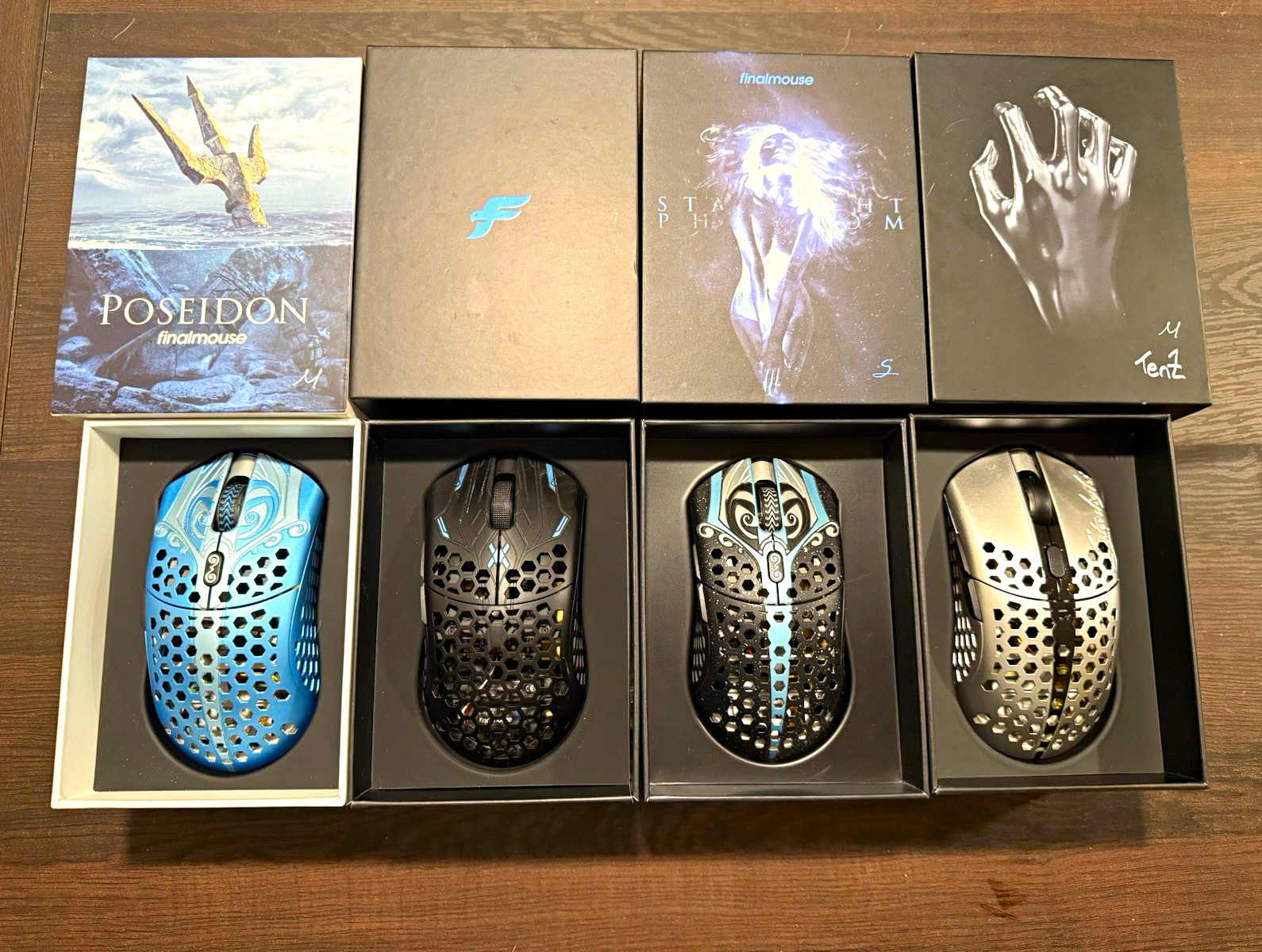 Finalmouse full collection lot of 4 Poseidon, phantom, ultralight x, ten z