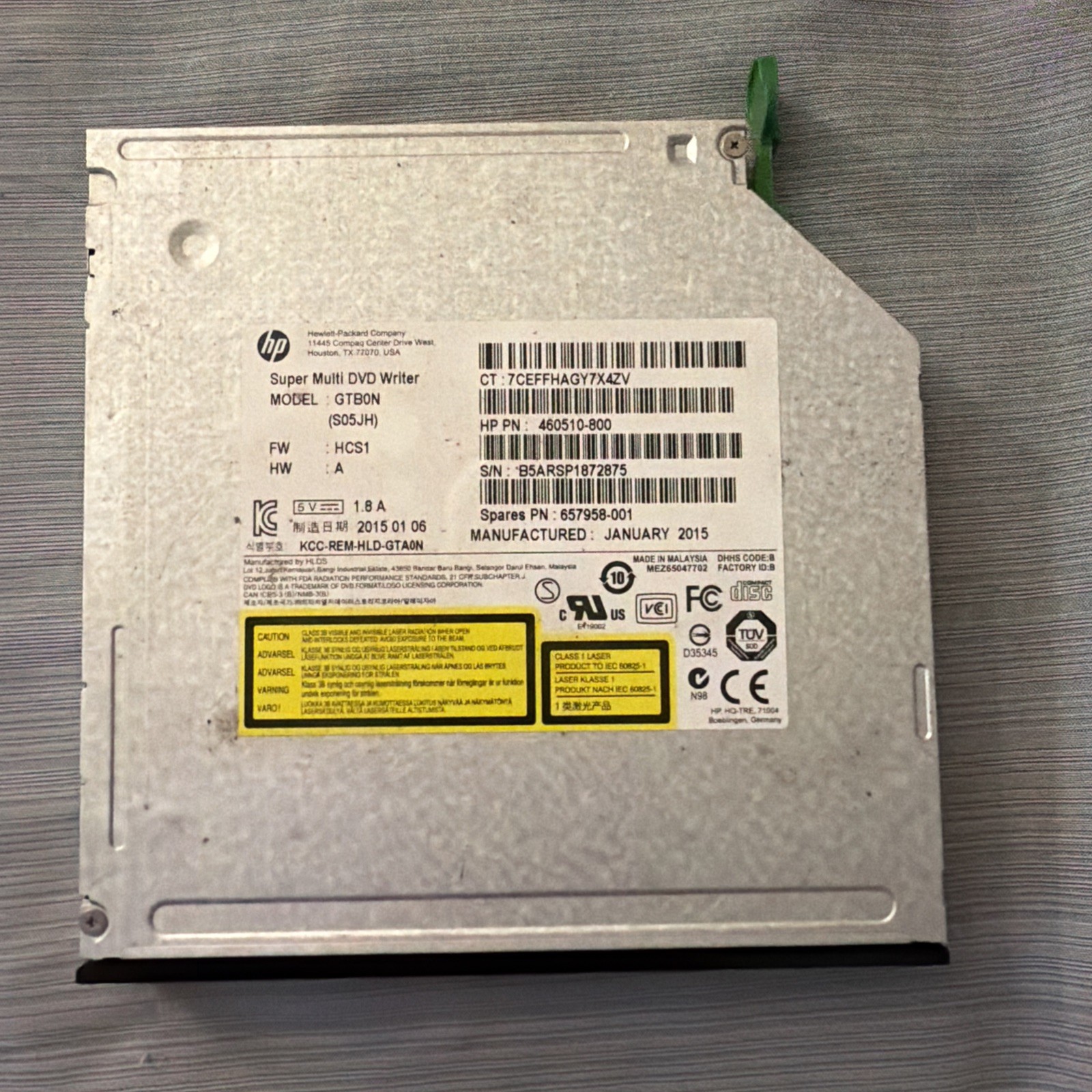 HP Low profile(0.5") Internal SATA DVD ± RW Optical Drive 23HW6 GTB0N 460510-800