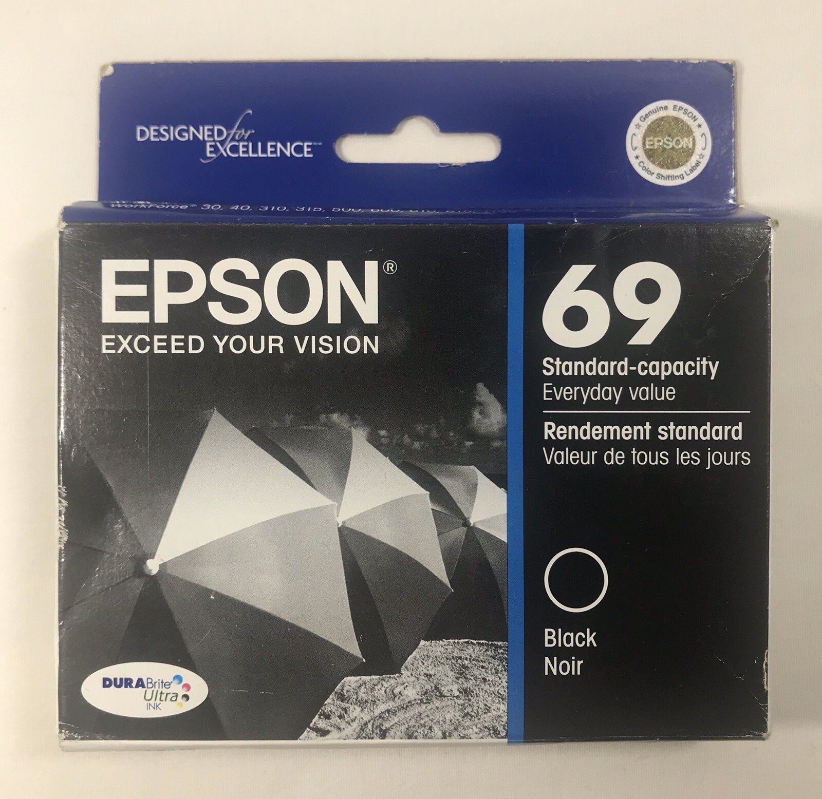 Epson 69 Black Ink Cartridge T069120 Genuine Exp 02/2015 New Sealed