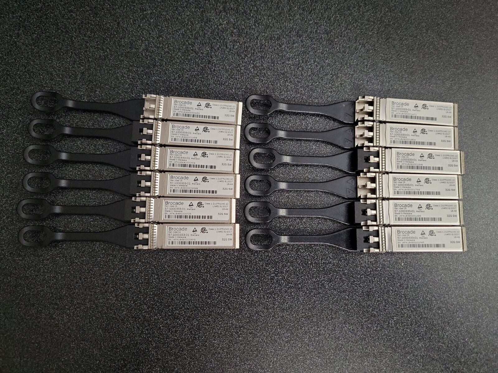 LOT OF 50 BROCADE 32GB SW SFPs - PN: 57-1000333-01 FOR G610 G620 G630 SAN SWITCH