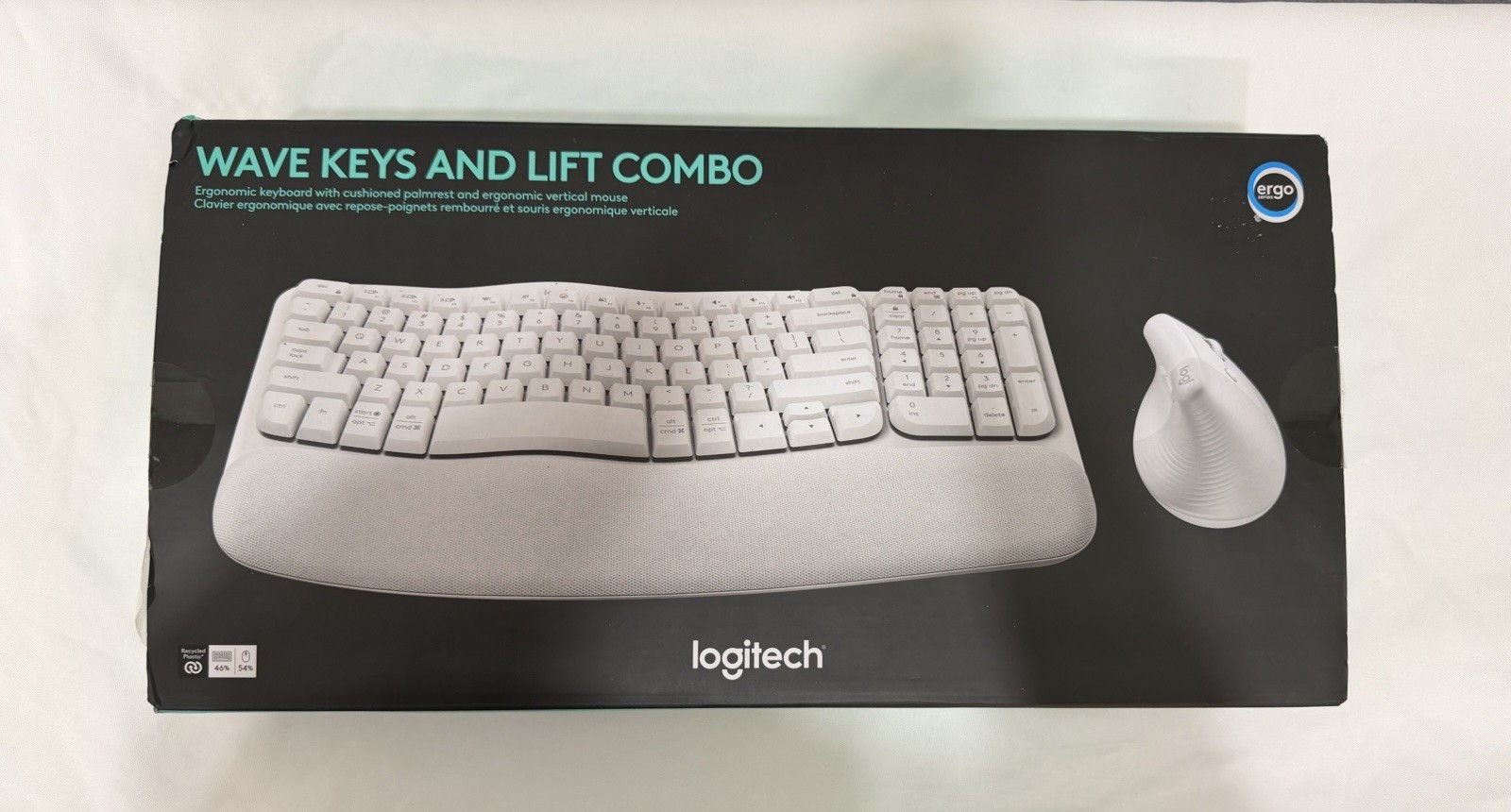 Logitech Wave Keys & Lift Combo Wireless Ergonomic Keyboard (920-013611)