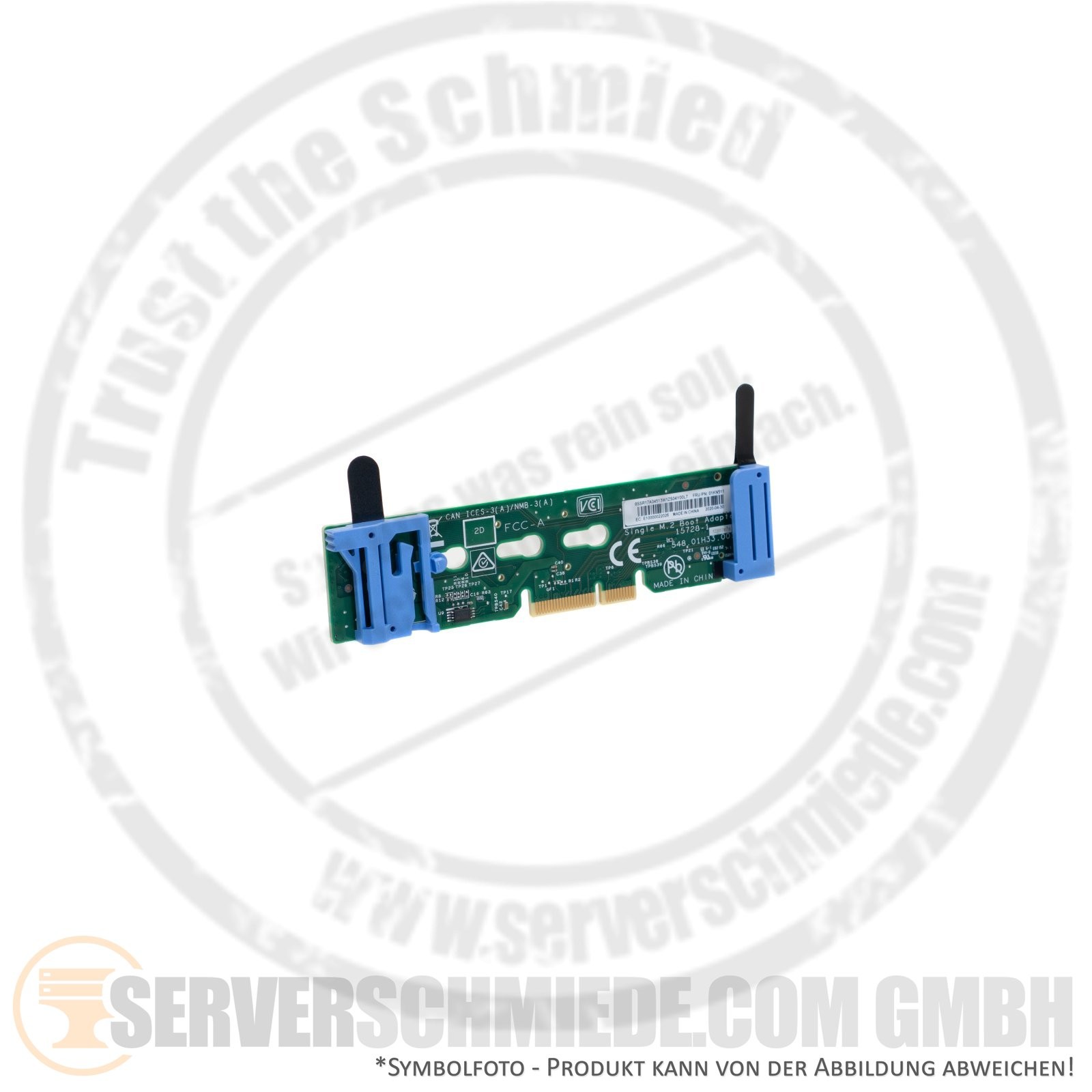 Lenovo ThinkSystem 1x M.2 SATA SSD Single Boot Adapter 2242/2260/2280 01KN511