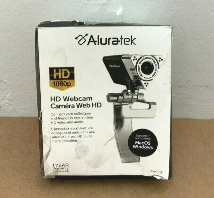 Aluratek AWC01F HD 1080p Webcam ✅❤️️✅❤️️ NEW