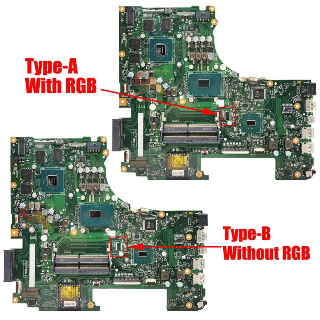 Notebook Mainboard For ASUS ROG GL753VD GL753VE FX753V ZX753V GL753V CPU i5 i7